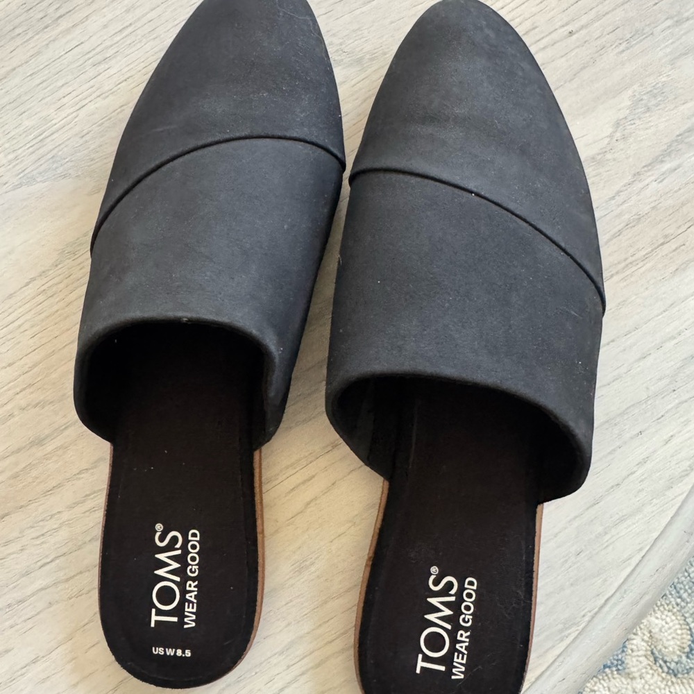 TOMS Black Mules for Women